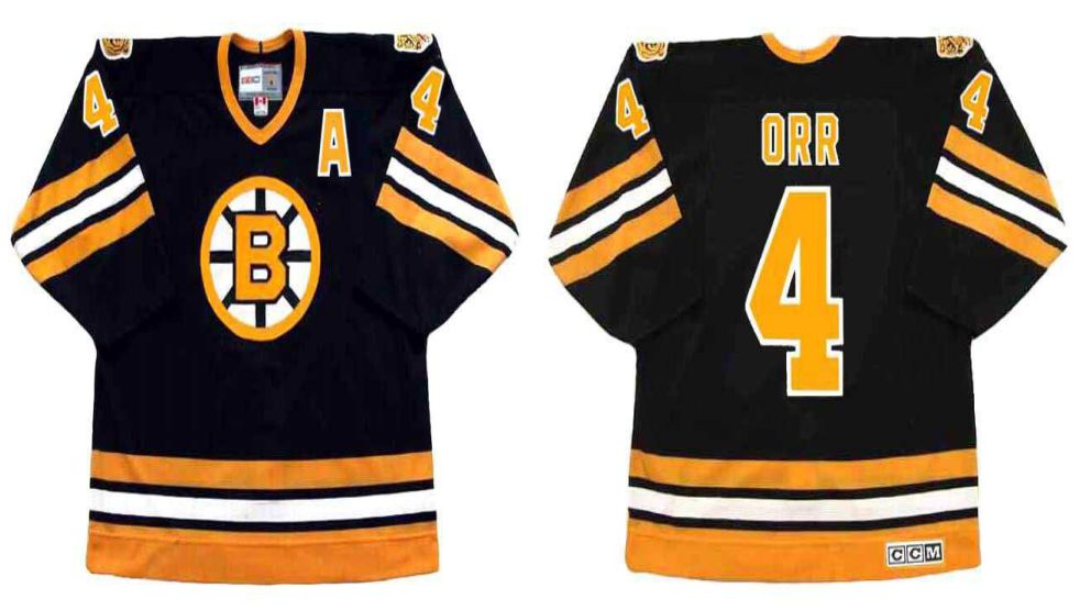 2019 Men Boston Bruins 4 Orr Black CCM NHL jerseys2